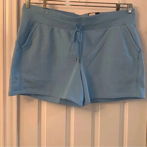 NWT Tek Gear Women's Plus Size 3X Ultra Soft Fleece Shorts Wildflower Blue New